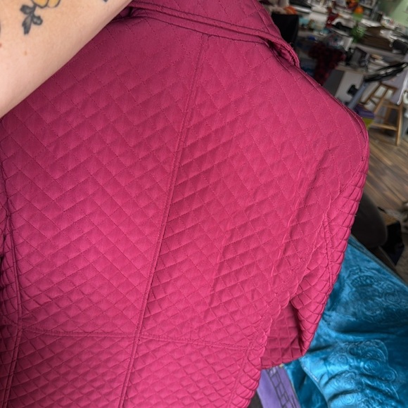 White Stag Berry/Wine Zip Up Quilted Puffer Coat Winter Size Missy Medium 8-10 - Picture 7 of 11